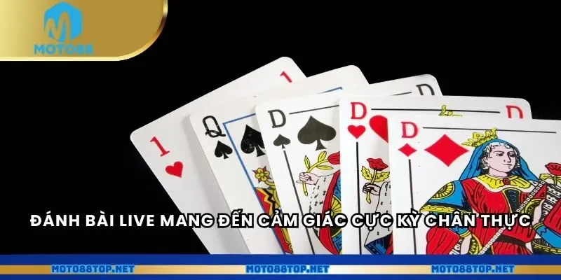 Đánh bài live mang đến cảm giác cực kỳ chân thực